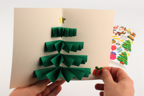 Carte pop up sapin de Noël